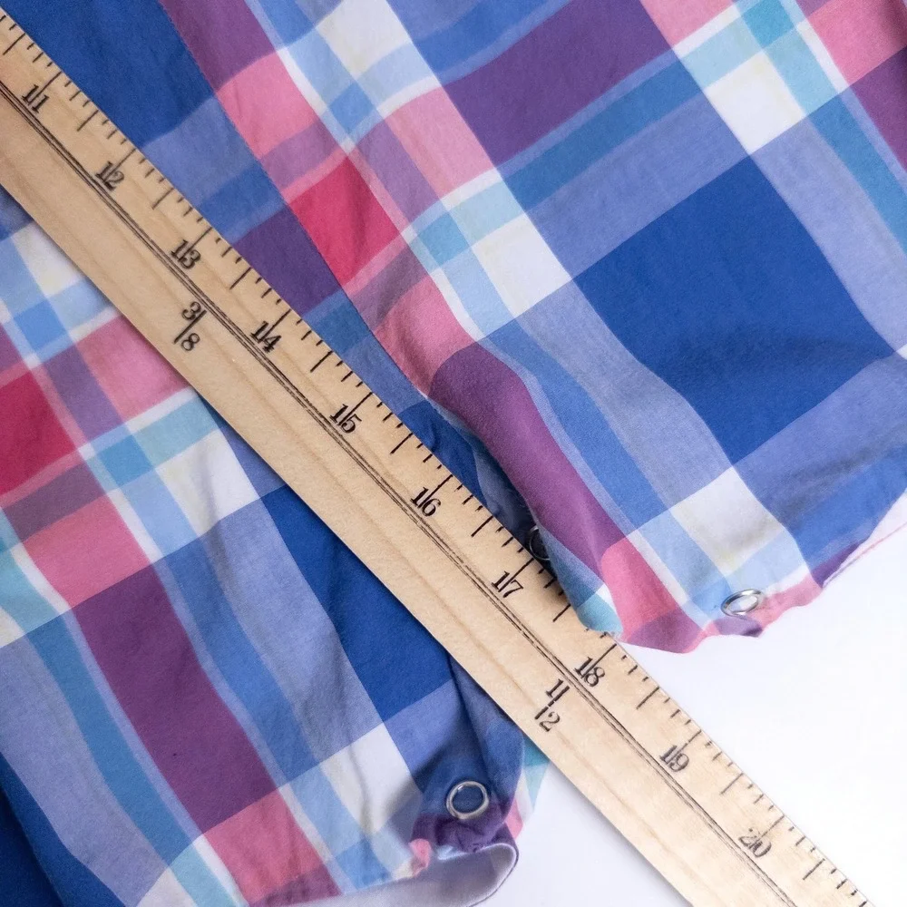 Bella‎ Bliss Baby Boys Plaid Jon Jon Romper Blue Red 12 Months